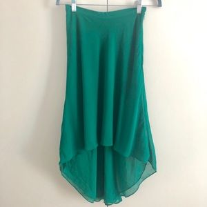 Forever 21 Green High Low Skirt